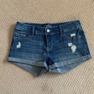 Hollister Dark Blue Low Rise Short Short